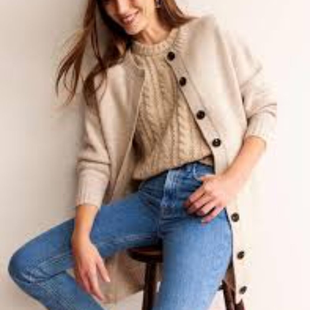 Boden Brushed Wool Coatigan